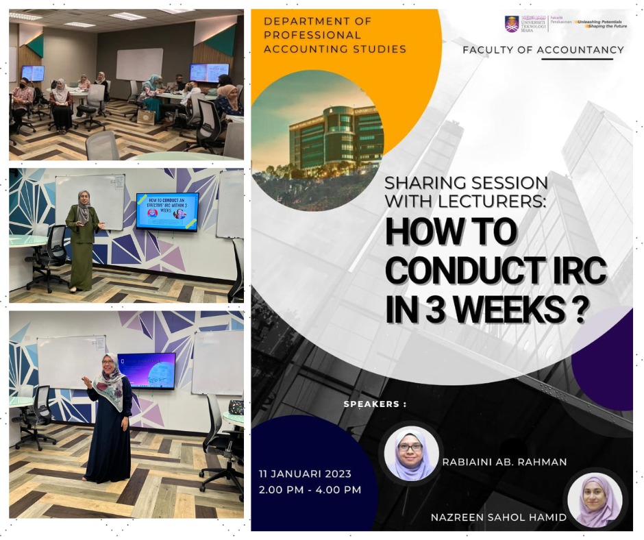 Sharing session with Lecturers-How to conduct IRC ‘Effectively’ in 3 weeks?